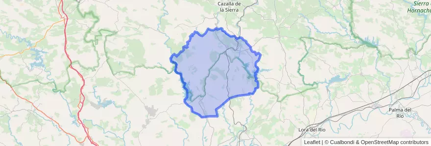 Mapa de ubicacion de El Pedroso.