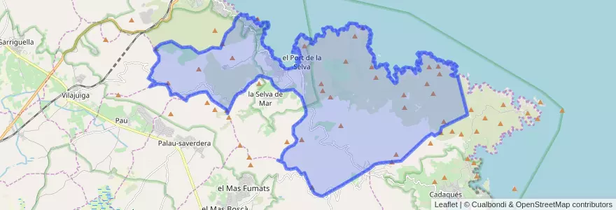 Mapa de ubicacion de el Port de la Selva.