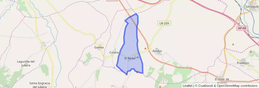 Mapa de ubicacion de El Redal.