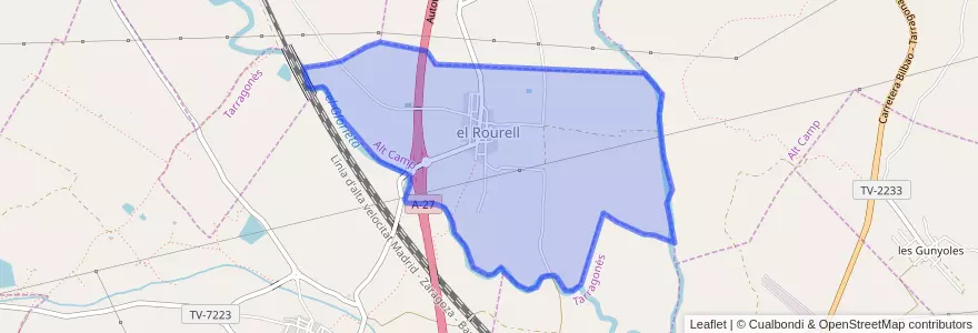 Mapa de ubicacion de el Rourell.