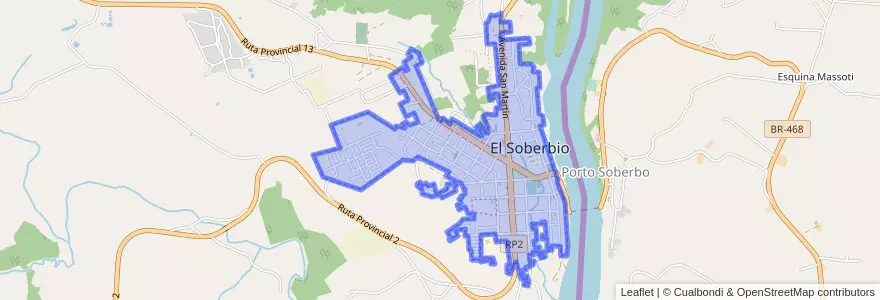 Mapa de ubicacion de El Soberbio.