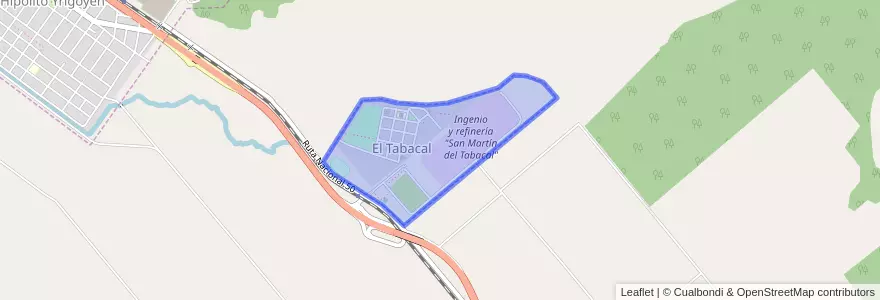 Mapa de ubicacion de El Tabacal.