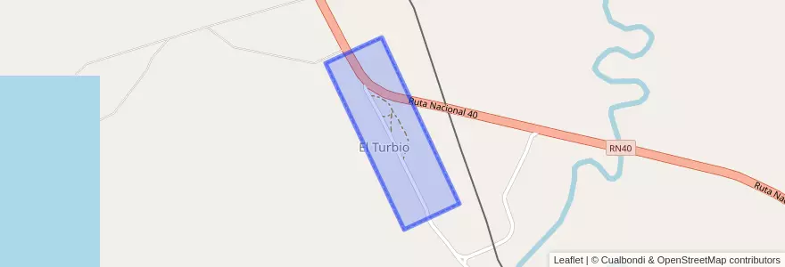 Mapa de ubicacion de El Turbio.