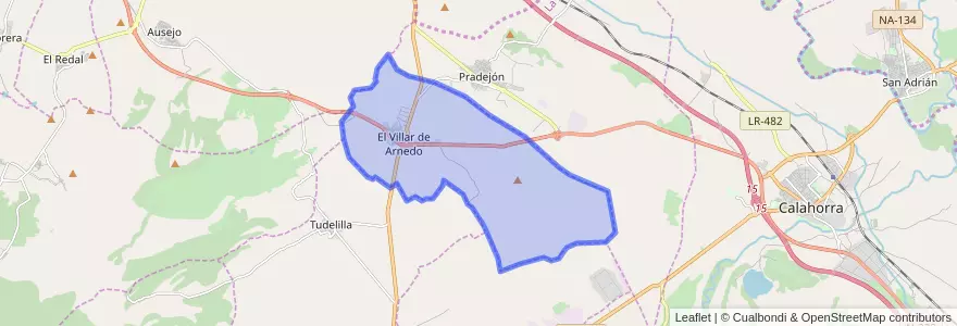 Mapa de ubicacion de El Villar de Arnedo.