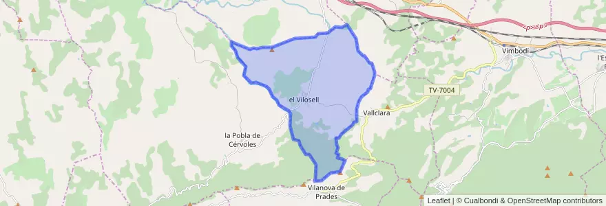 Mapa de ubicacion de el Vilosell.