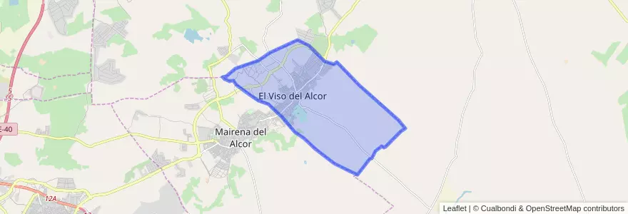 Mapa de ubicacion de El Viso del Alcor.
