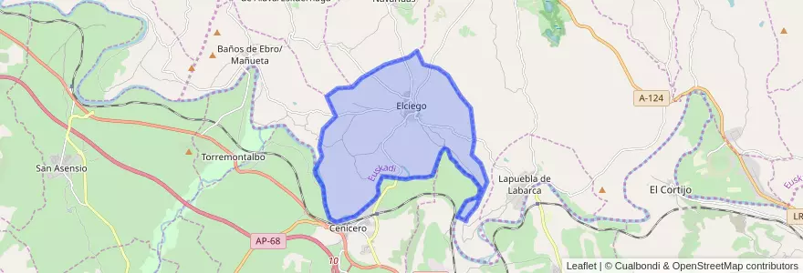 Mapa de ubicacion de Elciego.