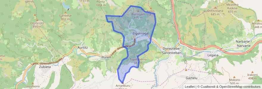 Mapa de ubicacion de Elgorriaga.