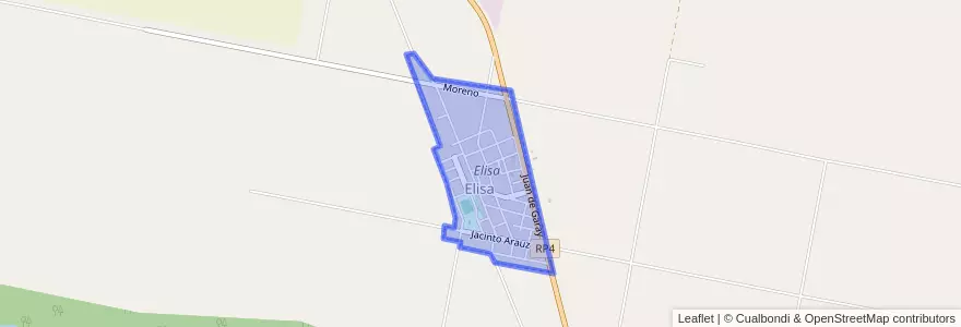 Mapa de ubicacion de Elisa.