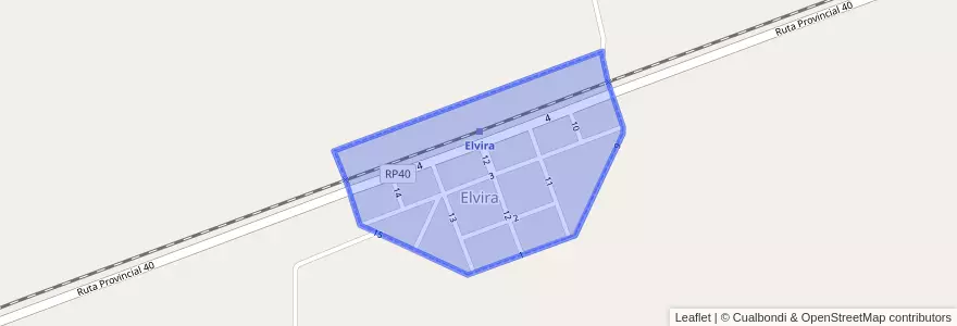 Mapa de ubicacion de Elvira.