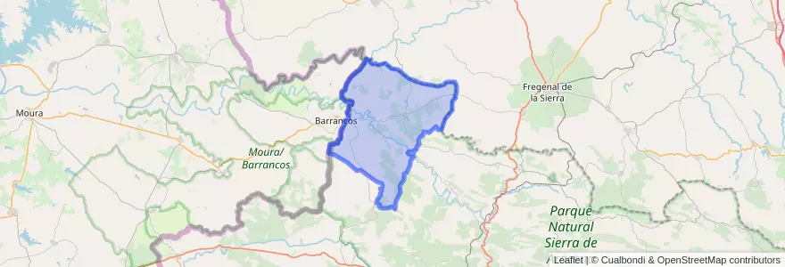 Mapa de ubicacion de Encinasola.