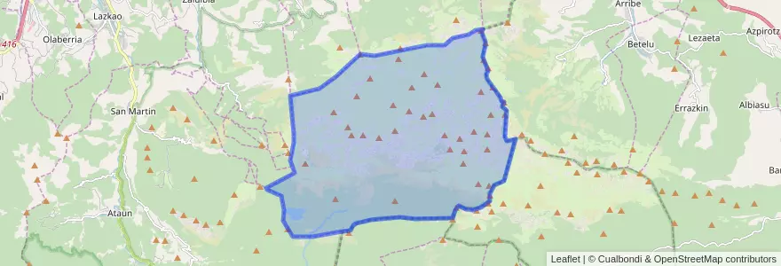 Mapa de ubicacion de Enirio-Aralarko Mankomunitatea.
