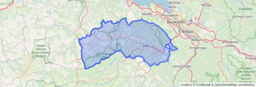Mapa de ubicacion de Enkarterri.