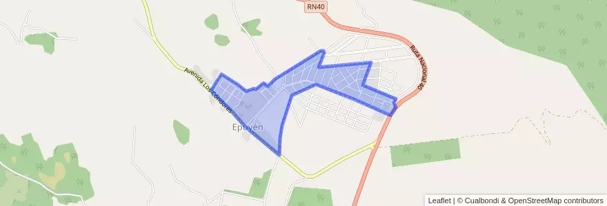 Mapa de ubicacion de Epuyen.
