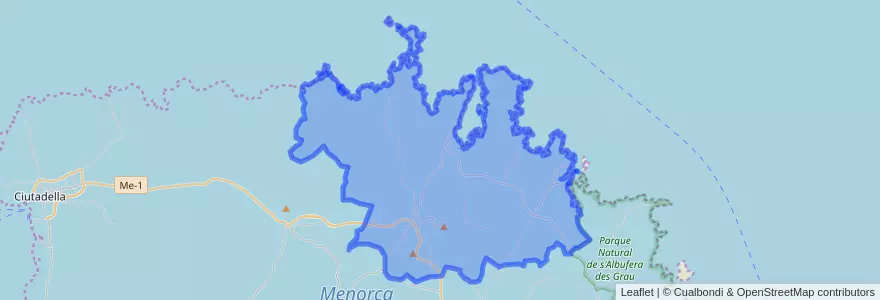 Mapa de ubicacion de Es Mercadal.