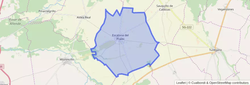 Mapa de ubicacion de Escalona del Prado.
