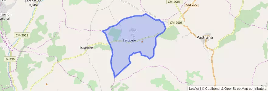 Mapa de ubicacion de Escopete.