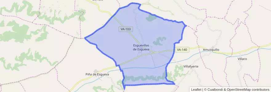 Mapa de ubicacion de Esguevillas de Esgueva.
