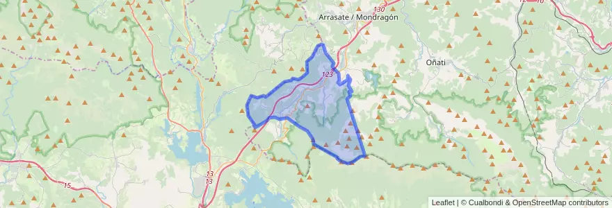 Mapa de ubicacion de Eskoriatza.