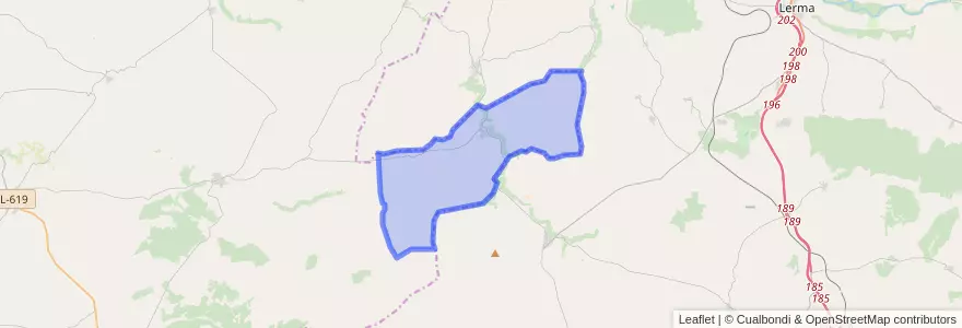 Mapa de ubicacion de Espinosa de Cerrato.