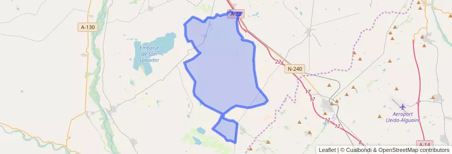 Mapa de ubicacion de Esplús.