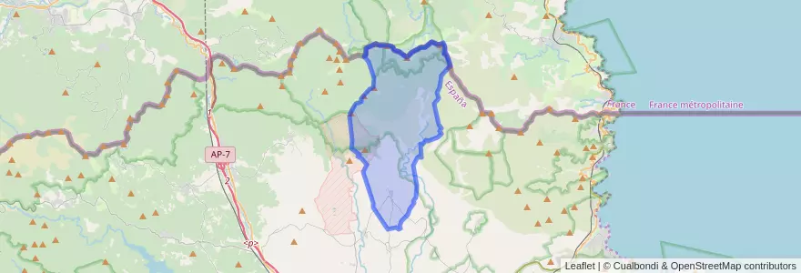 Mapa de ubicacion de Espolla.