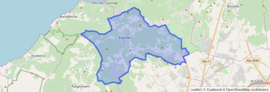 Mapa de ubicacion de Esporles.