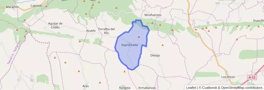 Mapa de ubicacion de Espronceda.