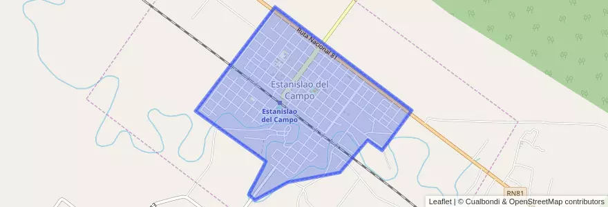 Mapa de ubicacion de Estanislao del Campo.