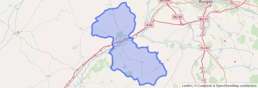 Mapa de ubicacion de Estépar.