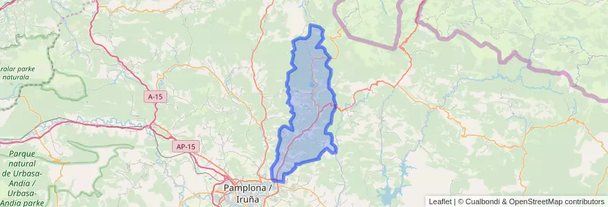Mapa de ubicacion de Esteribar.