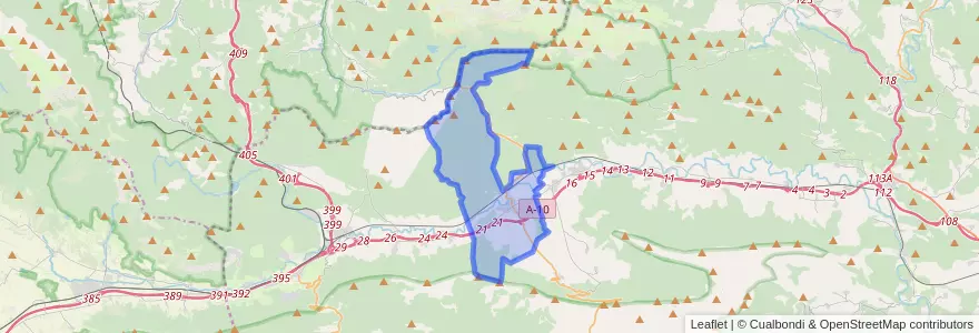 Mapa de ubicacion de Etxarri-Aranatz.