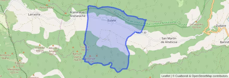 Mapa de ubicacion de Eulate.