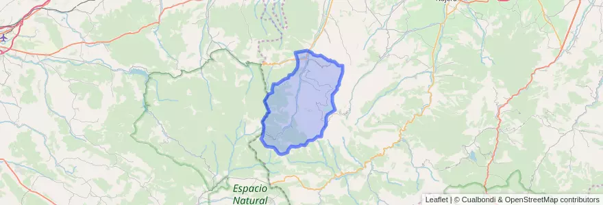 Mapa de ubicacion de Ezcaray.