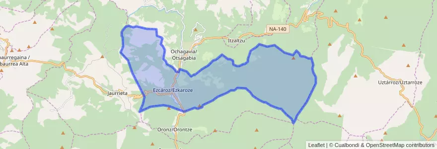 Mapa de ubicacion de Ezcároz/Ezkaroze.
