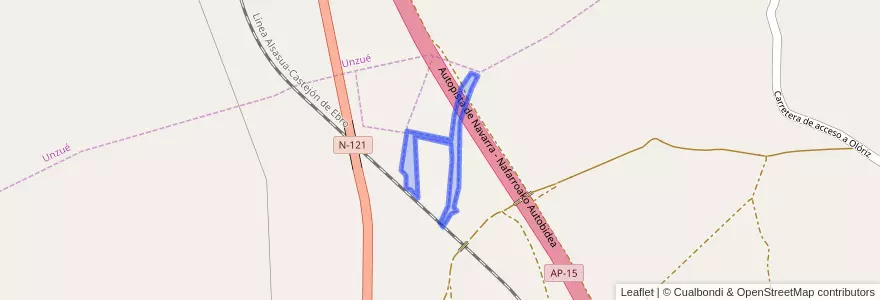 Mapa de ubicacion de Facería 107.