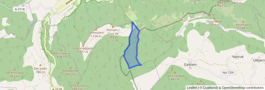 Mapa de ubicacion de Facería 45.