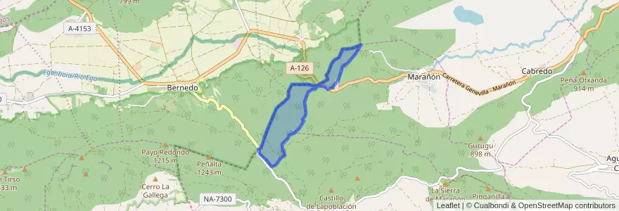 Mapa de ubicacion de Facería 70.
