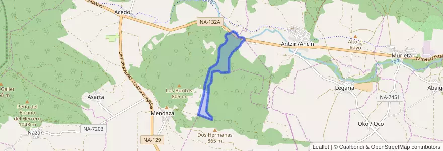 Mapa de ubicacion de Facería 74.