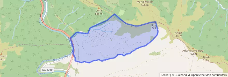 Mapa de ubicacion de Facería 91.