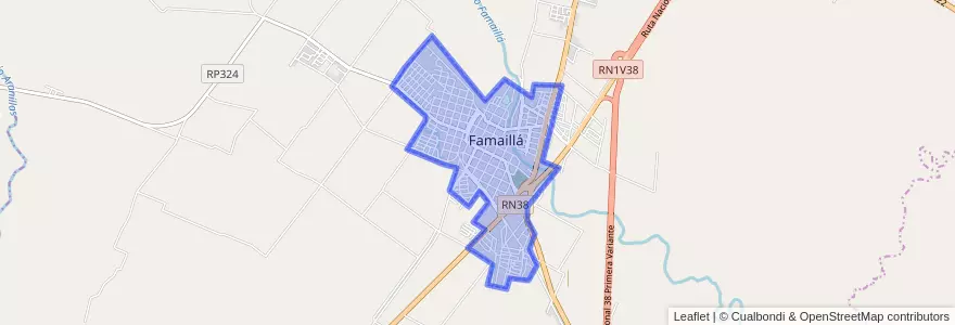Mapa de ubicacion de Famaillá.