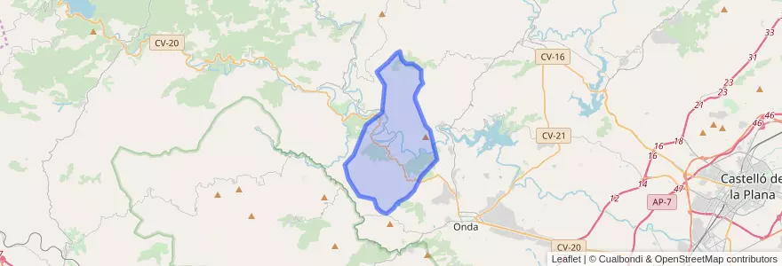 Mapa de ubicacion de Fanzara.