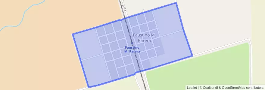 Mapa de ubicacion de Faustino M. Parera.
