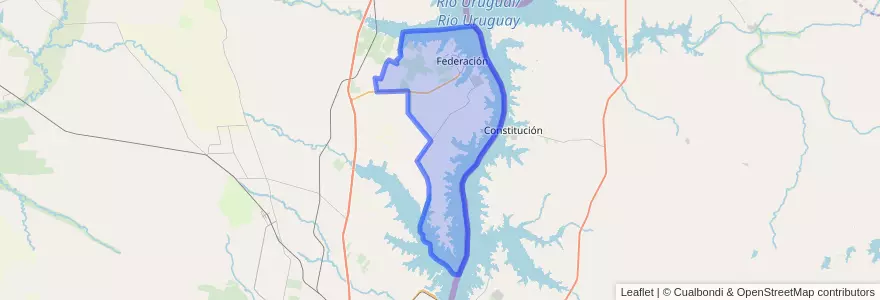 Mapa de ubicacion de Federación.