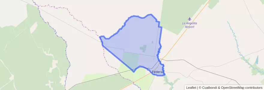 Mapa de ubicacion de Federal.