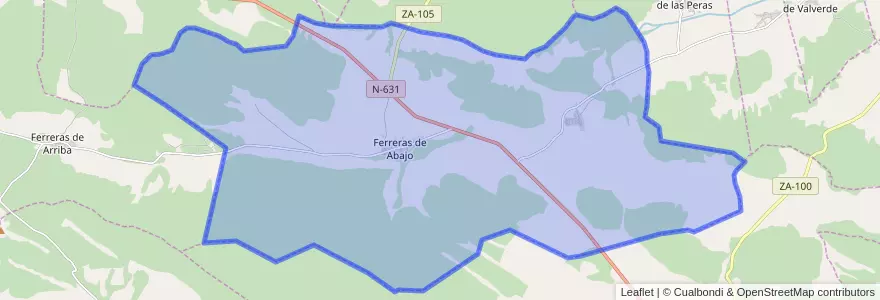Mapa de ubicacion de Ferreras de Abajo.