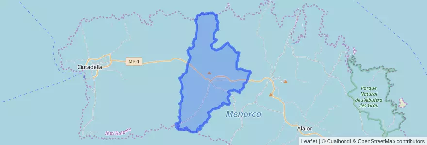 Mapa de ubicacion de Ferreries.