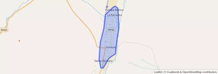 Mapa de ubicacion de Fiambala.