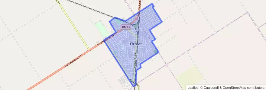 Mapa de ubicacion de Firmat.