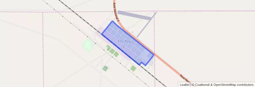Mapa de ubicacion de Fitz Roy.